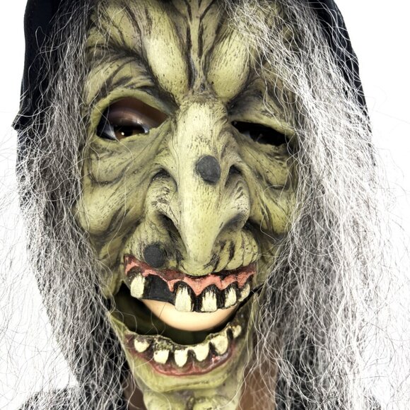 Green Witch Halloween Mask Cinema Secrets VTG Y2K NWT - Picture 4 of 13
